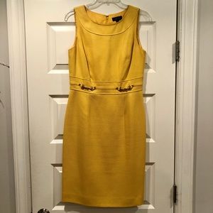 Tahari Sheath Yellow Dress